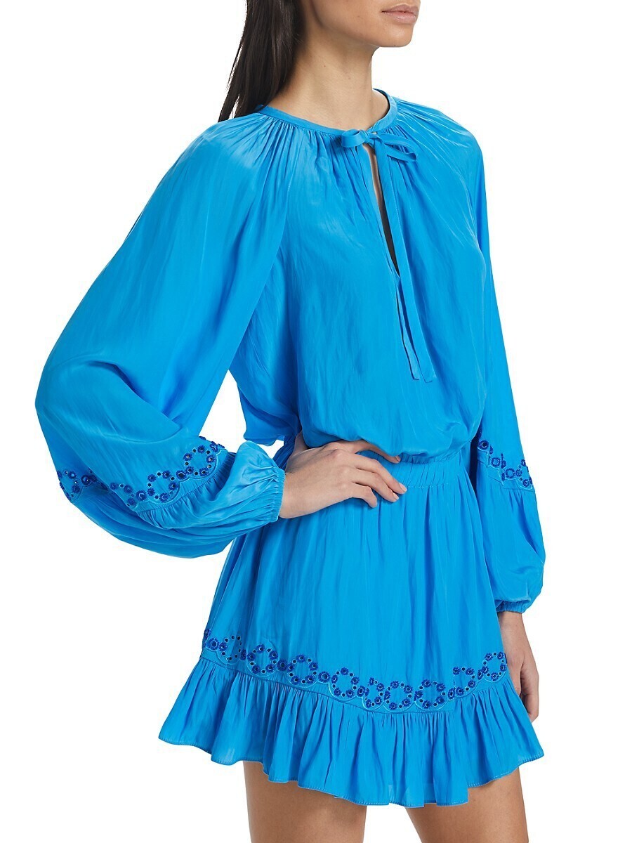 Ramy Brook womens Joey Mini Dress, xs, Blue, Women's