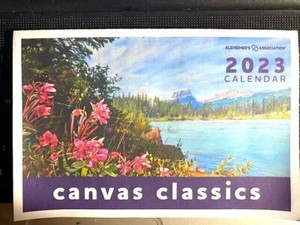2023 Alzheimer's Assoc Canvas Classics Desk Tear Off Calendar Card 8-1/2x.5-5/8"
