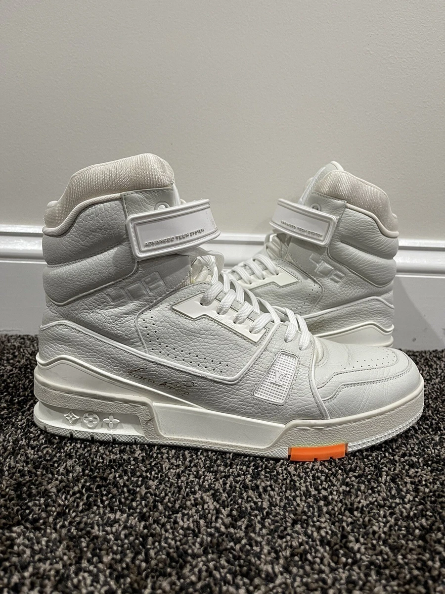 Louis Vuitton x Virgil Abloh Grey/White High Top LV Trainers