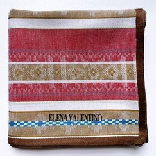 HANDKERCHIEF MEN'S COTTON VINTAGE ART STRIPED LINE PLAIN POCKET SQUARE 18" B0286