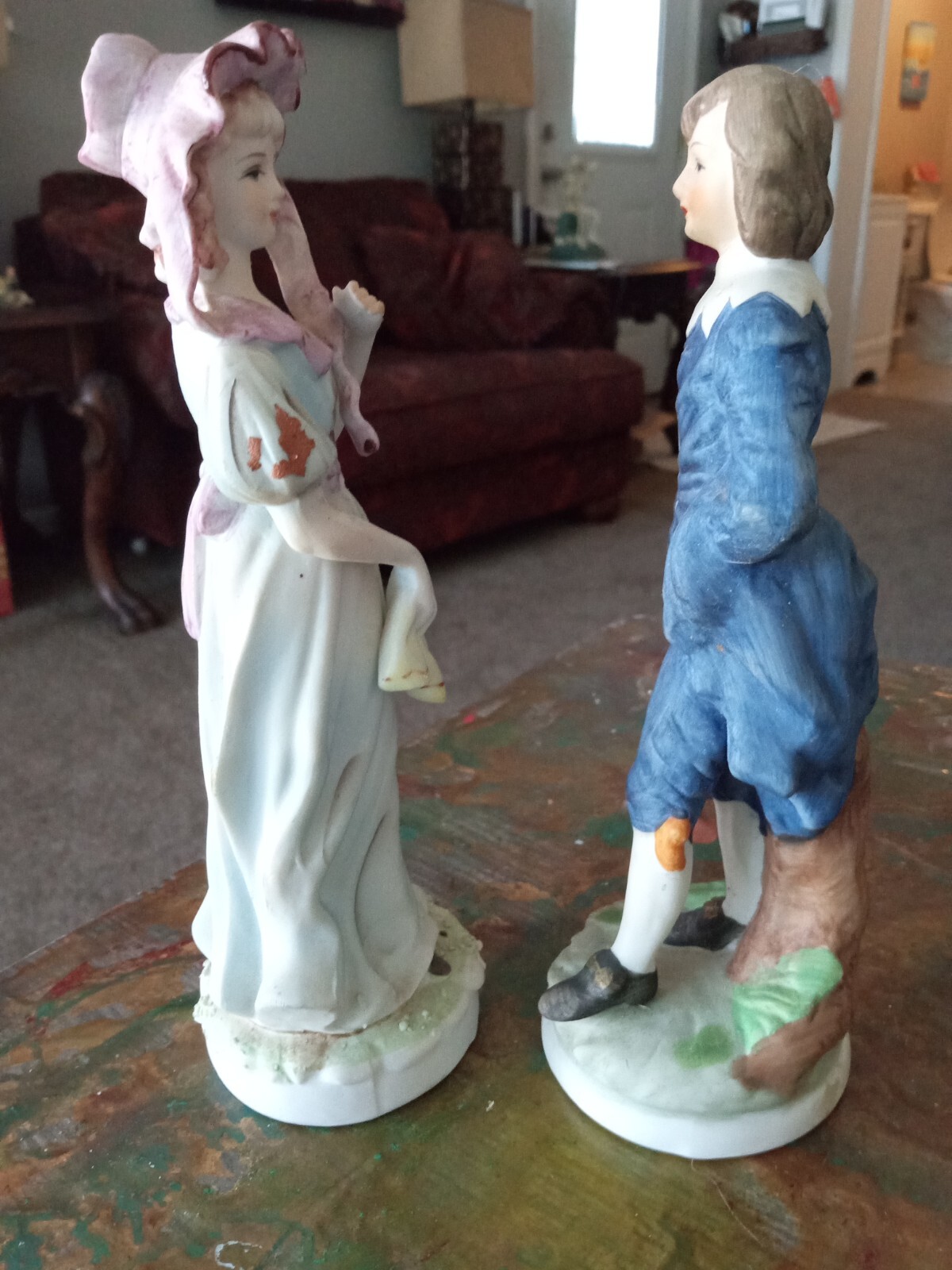 Pinky and Blue Boy figurines eBay