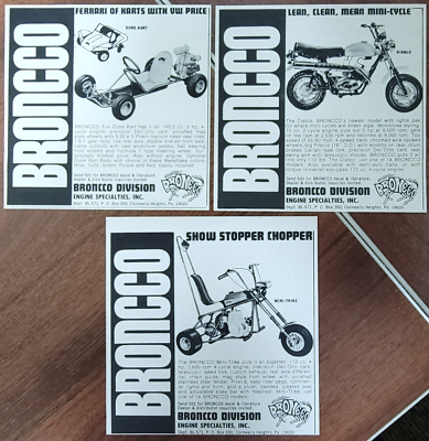 Broncco Ads Mini-Bike Mini Trike Motorcycle Dune Go Kart