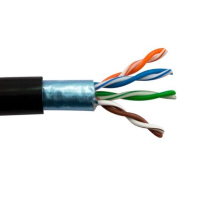 SCP CAT5E-SH-BK Shielded 350 MHz 24 AWG 4-Pair F/UTP CAT5E Cable By the Foot