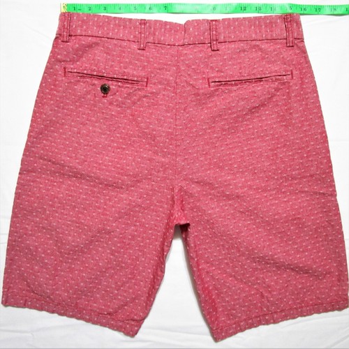 Old Navy Men's Shorts Bermuda Chino Ultimate Slim Fit Pink White Cotton 32 x 9.5 - Picture 11 of 23