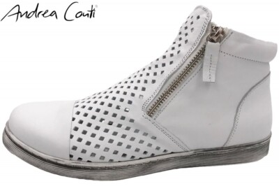 Andrea Conti Damen Leder Sommerstiefelette Weiß 0349615-001 Schuhe