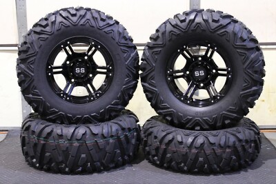 RZR 800 29'' QUADKING RADIAL 8 Ply ATV TIRE 14'' VIPER BLK WHEEL KIT POL3CA