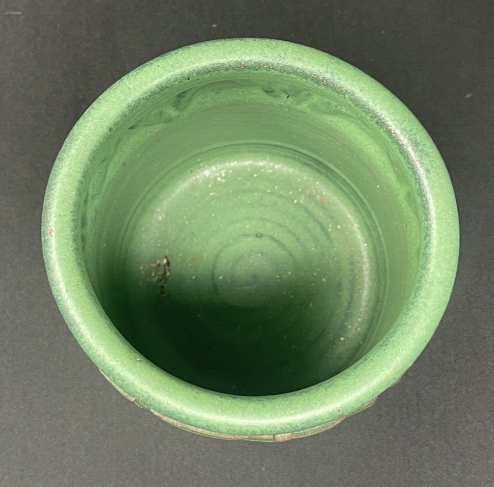 Matte Green Studio Art Pottery Vase signed B eBay
