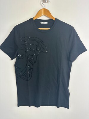 Authentic *CLG*  Versace Collection Studded  Crew Neck T-Shirt Size XS