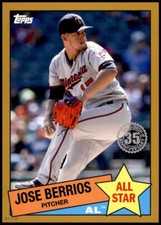 Jose Berrios 2020 Topps 1985 35th Anniversary All-Stars 5x7 Gold #85AS-48 4/10 T