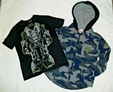 Wonder Nation 2 Pc. Set Hooded Camouflage Jacket & T-shirt Boys 4/5, 6/7 NWT