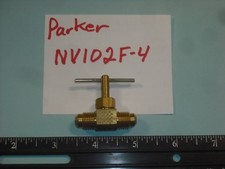 PARKER HANNIFIN NV102F-4 Needle Valve,1/4 In.,Flare to Flare G3965711
