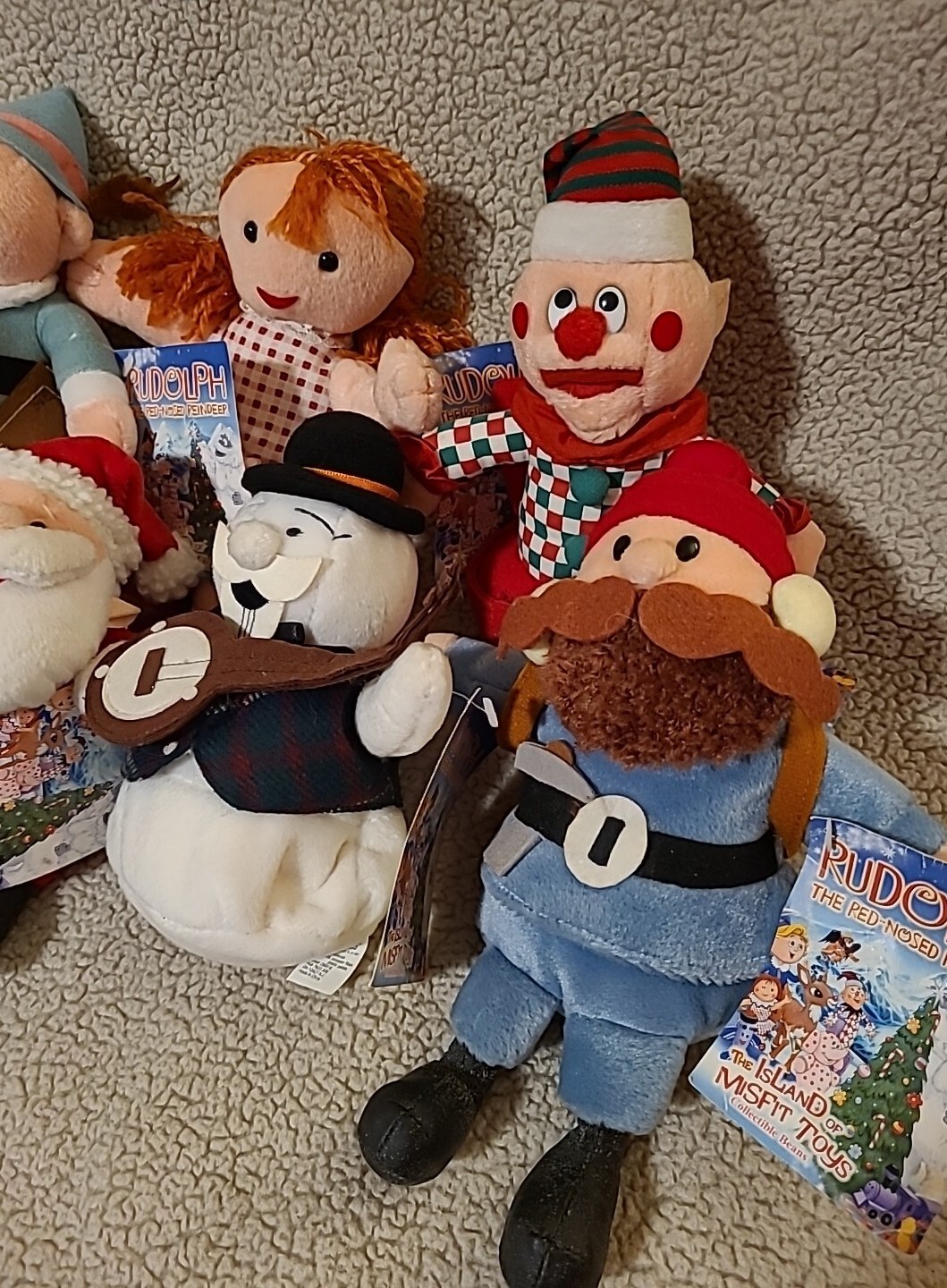 1998 Rudolph Island Of Misfit Toys Christmas Plush Ornaments Lot Of 10