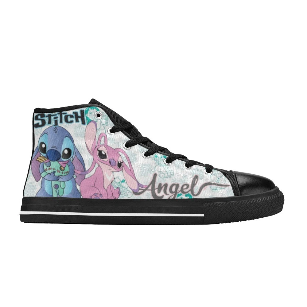 Stitch And Angel High Top Shoes Sneakers