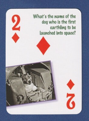 LAIKA 2017 Flickback 1957 Trivia Playing Card 1st Animal In Space Dog Earthling!