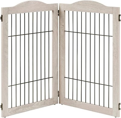 44'' Wide Dog Gate and Extension Kit, Free Standing Pet Gate