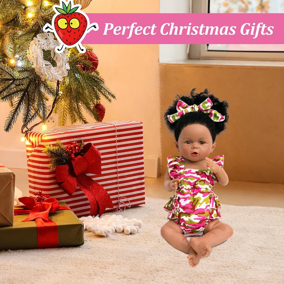 yompray Reborn Baby Dolls Black Girl Lifelike Realistic 18 Inch African