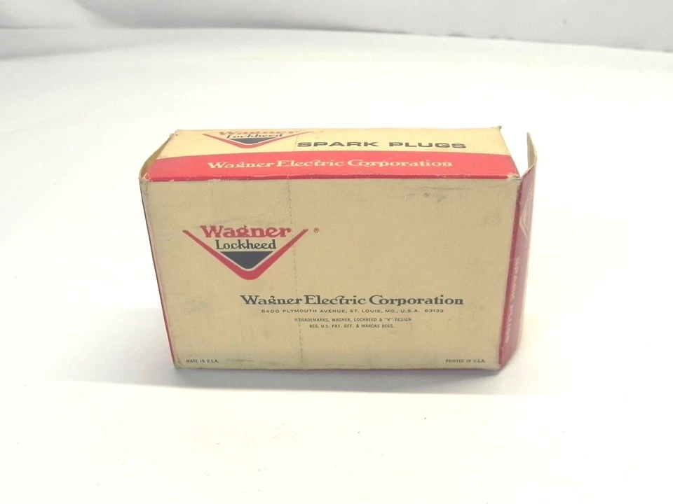 VINTAGE WAGNER BRAND SPARK PLUGS BOX OF 10 *SEALED* #167 LIGHT SURFACE RUST NOS  — 第 4/4 张图片