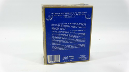 Christmas Olive Wood Holy Land Jesus Nativity Set - Original Box - Picture 2 of 8