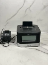 iHome iPL8 Stereo FM Clock Radio with Lightning Dock for iPhone/iPod - Black