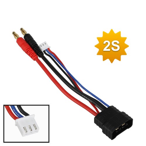 2pcs For Traxxas TRX 1/8 RC Car 4S/3S/2S Lipo Battery Bullets Cable Adapter USA - Picture 13 of 15