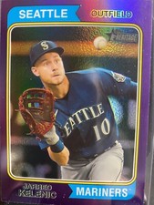 2023 Topps Heritage High Number Jarred Kelenic #513 Hot Box Purple Foil
