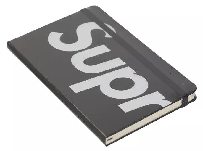 NWT Supreme Moleskin Notebook Large FW24 Black FREE SHIPPING