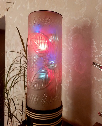 Vintage 1980s Soviet Union crystal disco color music lamp Rostov Don-2. - Picture 4 of 15