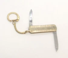 CARSTAIRS Wolfschmidt Vodka Gold-T Folding Pocket Knife Key Chain Imperial Blade