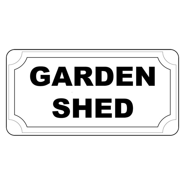Garden Shed Black Retro Vintage Style Metal Sign 8 In X 12 In With