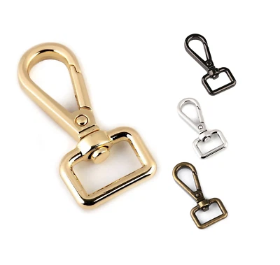 Karabiner 15mm Schwarz Silber Gold Altmessing - 1 Stk. / 5 Stk. / 10 Stk. - Bild 1 von 4