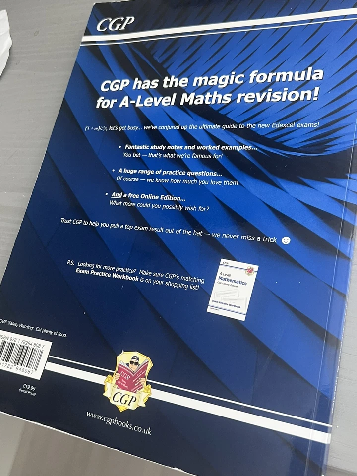 CGP A LEVEL MATHEMATICS Edexcel RRP £19.99 Complete Revision & Practice - Image 2 of 3