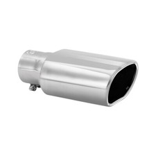 Car Exhaust Tip Rectangle Stainless Steel Muffler Pipe Tip Fit 2.5 Inch Diameter