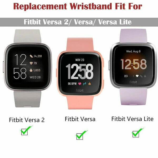 Correa deportiva de silicona para Fitbit Versa 2/1/Lite correa de reloj de goma suave Foto 2 de 4