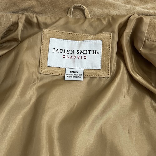 Jaclyn Smith klassische Wildlederjacke beige Vintage Damen klein siehe alle Bilder - Bild 6 von 17