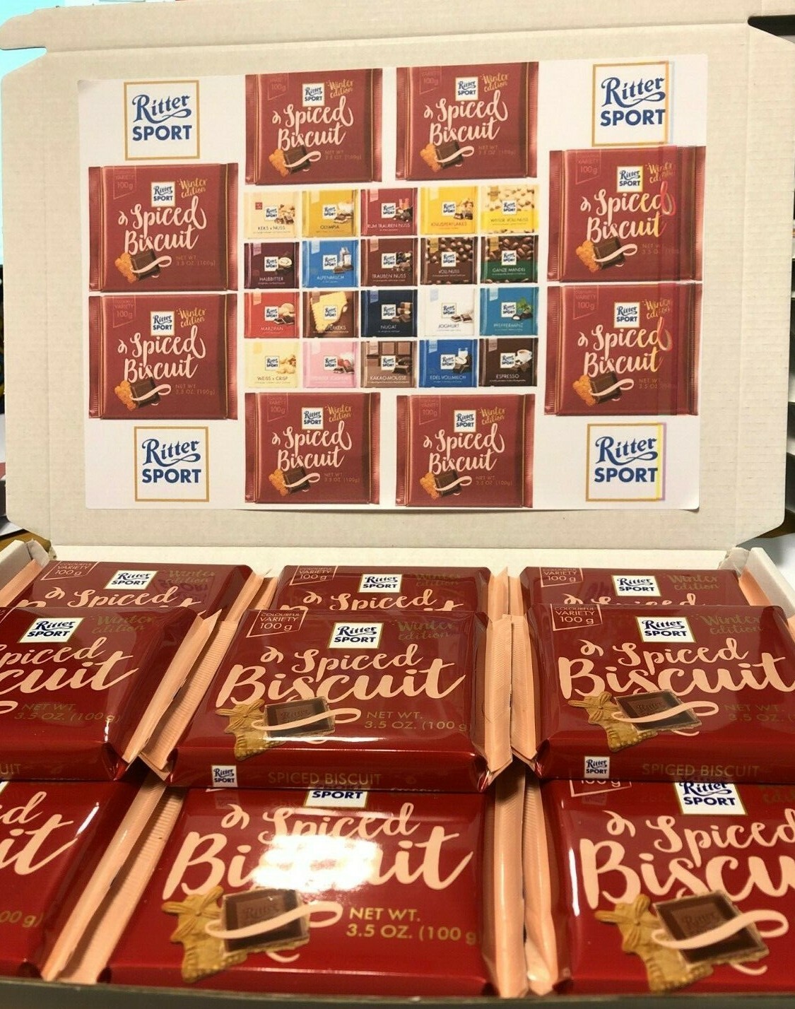 Ritter Sport Gift Box Hamper Valentine Chocolate Assorted Fathers Day