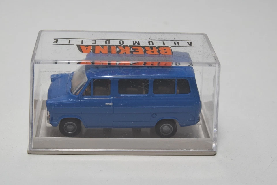 B8 1:87 BREKINA 34100 FORD TRANSIT PERSONE FINESTRINO DI BLUE MIB - Immagine 3 di 4