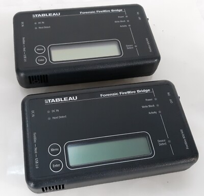 Pair of Tableau T9 Forensic FireWire Bridge UltraBlock NO AC