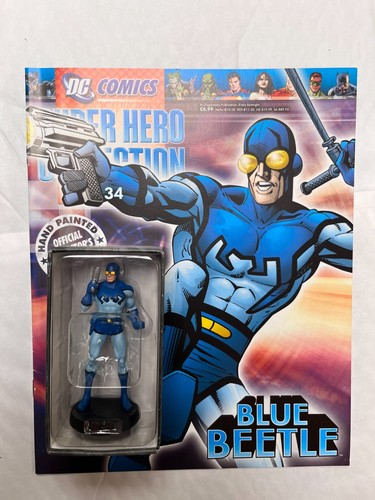 DC COMICS SUPER HERO FIGURINE COLLECTION ISSUE 34 BLUE BEETLE EAGLEMOSS FIGURE