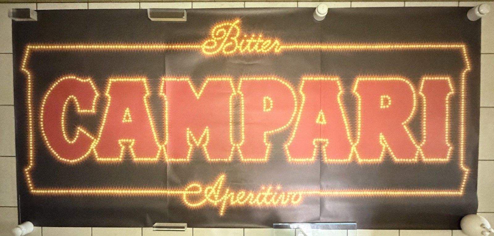 Campari Neon Bitter Aperitivo Poster/ Banner pubblicitario - Vintage