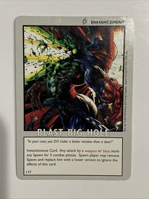 Powercardz CCG Blast Big Hole Inquest Magazine Promo Card Spawn TCG Damaged