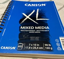 Canson XL Series Mix Media Paper Pad, Heavyweight, Fine Texture, Heavy Sizing
