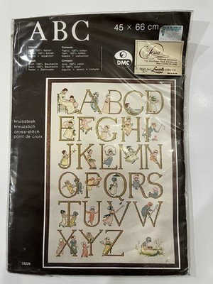 Lanarte Jessa Holland Cross Stitch Kit  33226 ABC Alphabet Sampler 45 x 66 cm