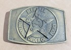 Vtg W.E. Stineburg Studio F.O.P. Fraternal Member Star Belt Buckle — photo 4
