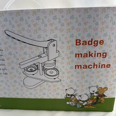 Button Maker Machine 2.25in (58mm) DIY Pin Badge Press w/ 100pcs Buttons New