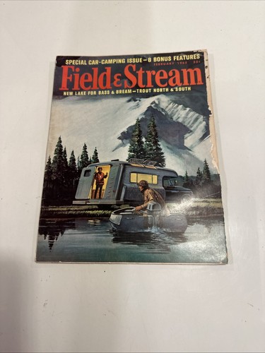 Field and Stream Magazine February 1965 Hunting, Fishing, Camping Vintage