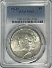 1923 S  PEACE DOLLAR PCGS  MS 63