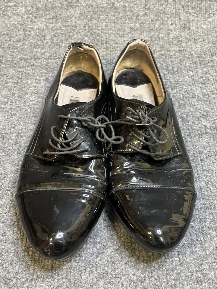 Zapatos con cordones MIU MIU de charol para mujer negros 37,5 Foto 2 de 4