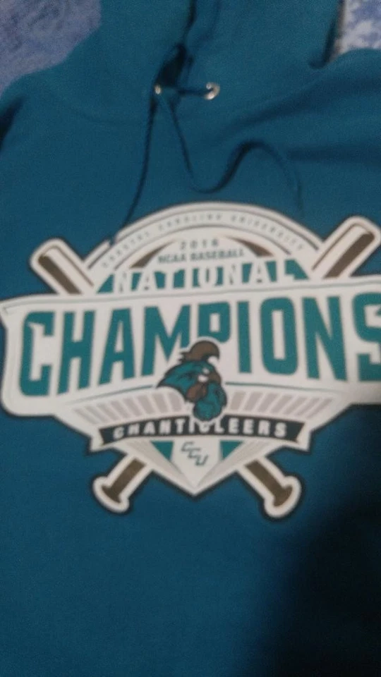 Coastal Carolina Chanticleers 2016 棒球全国冠军 HOODIE 全新!! — 第 2/3 张图片
