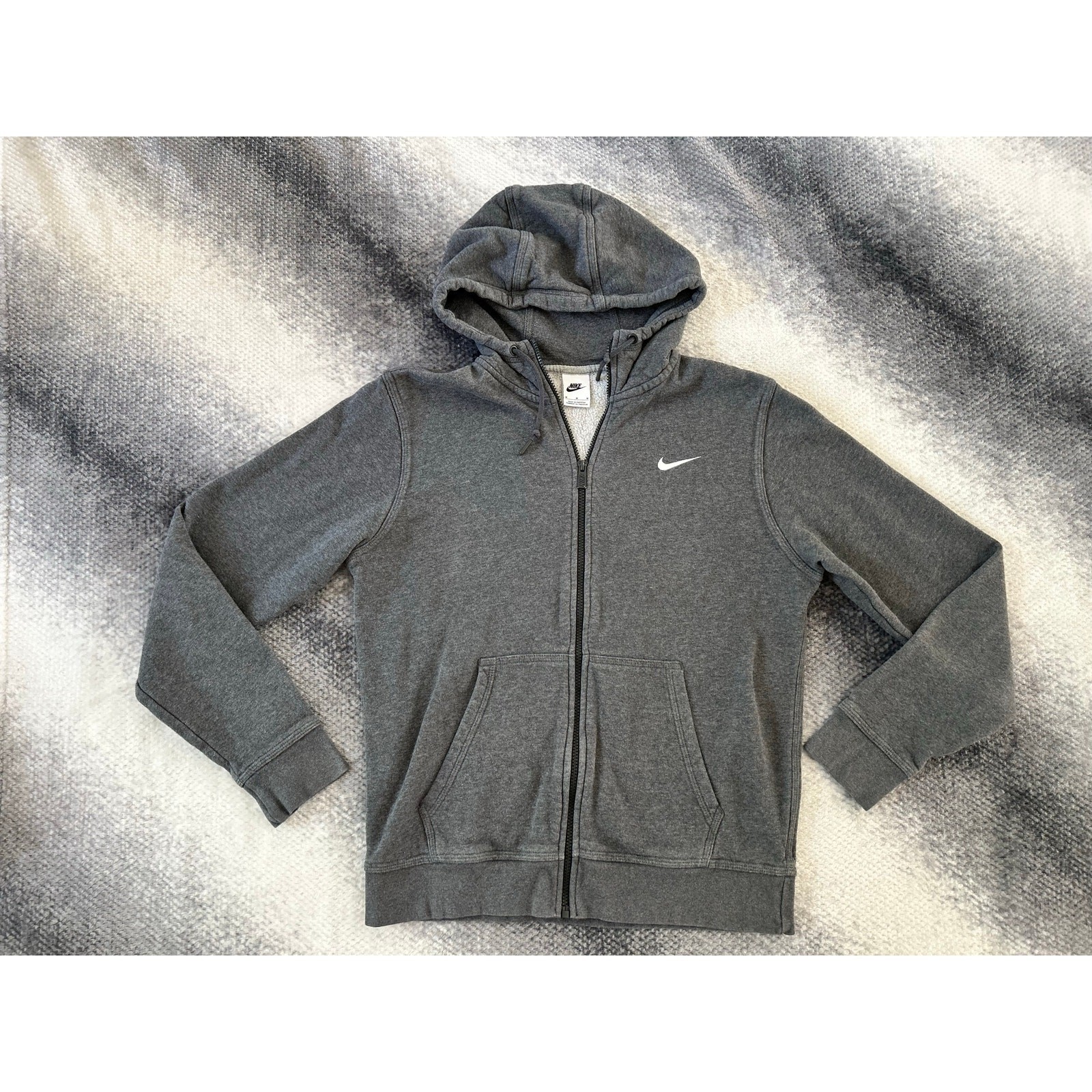 SACAI X NIKE Nike Sportswear Club Fleece Full Zip Felpa con Cappuccio Grigio Giacca Uomo Taglia Media