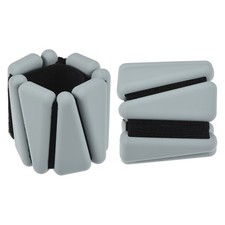 2Pcs Adjustable Wrist Ankle Weights 1Lb Each for Yoga Dance Aerobics Gray